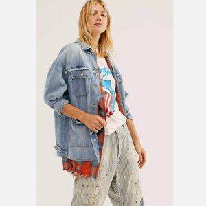 New Free People Field Day Denim Jacket size Small MSRP: $198